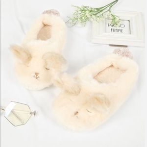 Cute fuzzy dog slippers